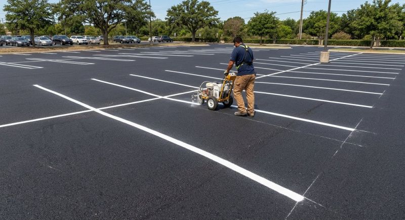 Concrete Parking Lot Striping in Canton, GA